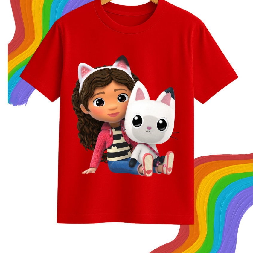 Camiseta camisa blusa infantil a CASA MAGICA DA GABBY algodão100%