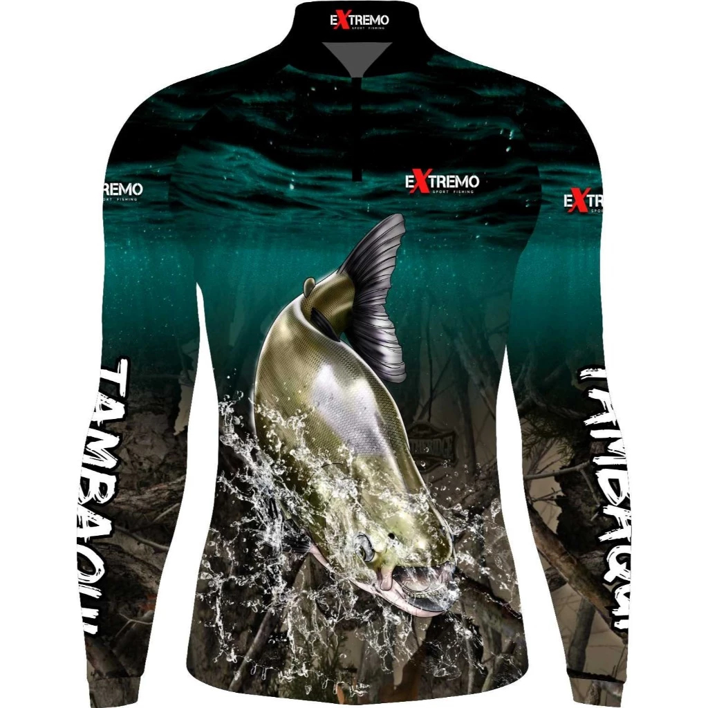 Camiseta de pesca TAMBAQUI com proteção UV50DRY em Oferta na Shopee