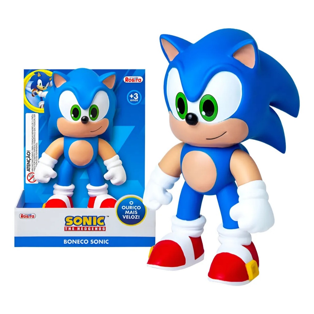 Boneco Sonic Novabrink Original – Brinquedo Infantil do Sonic the Hedgehog em Oferta na Shopee