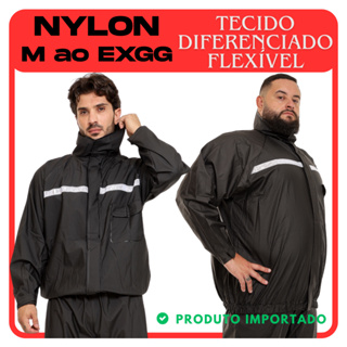 Capa de Chuva Nylon Flexível M ao Plus Size Impermeável Conjunto Motoqueiro Motoboy Gola Alta em Oferta na Shopee