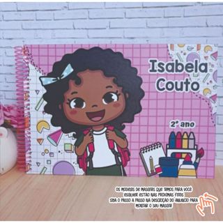 CADERNO DE DESENHO GRANDE PERSONALIZADO 27X20cm "INFORMAÇÕES IMPORTANTES ESTÃO NA DESCRIÇÃO" ENVIO EM 15 DIAS ÚTEIS em Oferta na Shopee