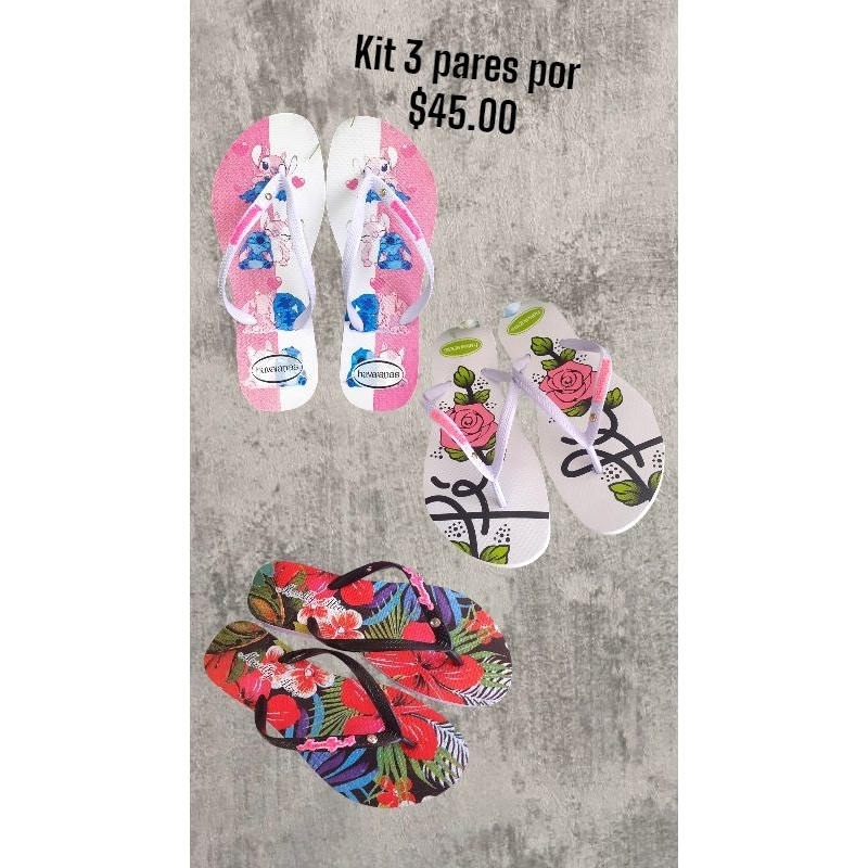 Kit 3 Chinelos Femininos Conforto Total | Essencial do Dia a Dia | Oferta Imperdível