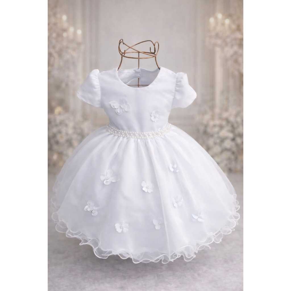 vestido infantil bebe batizado festa daminha tamanhos P ao 3 em Oferta na Shopee