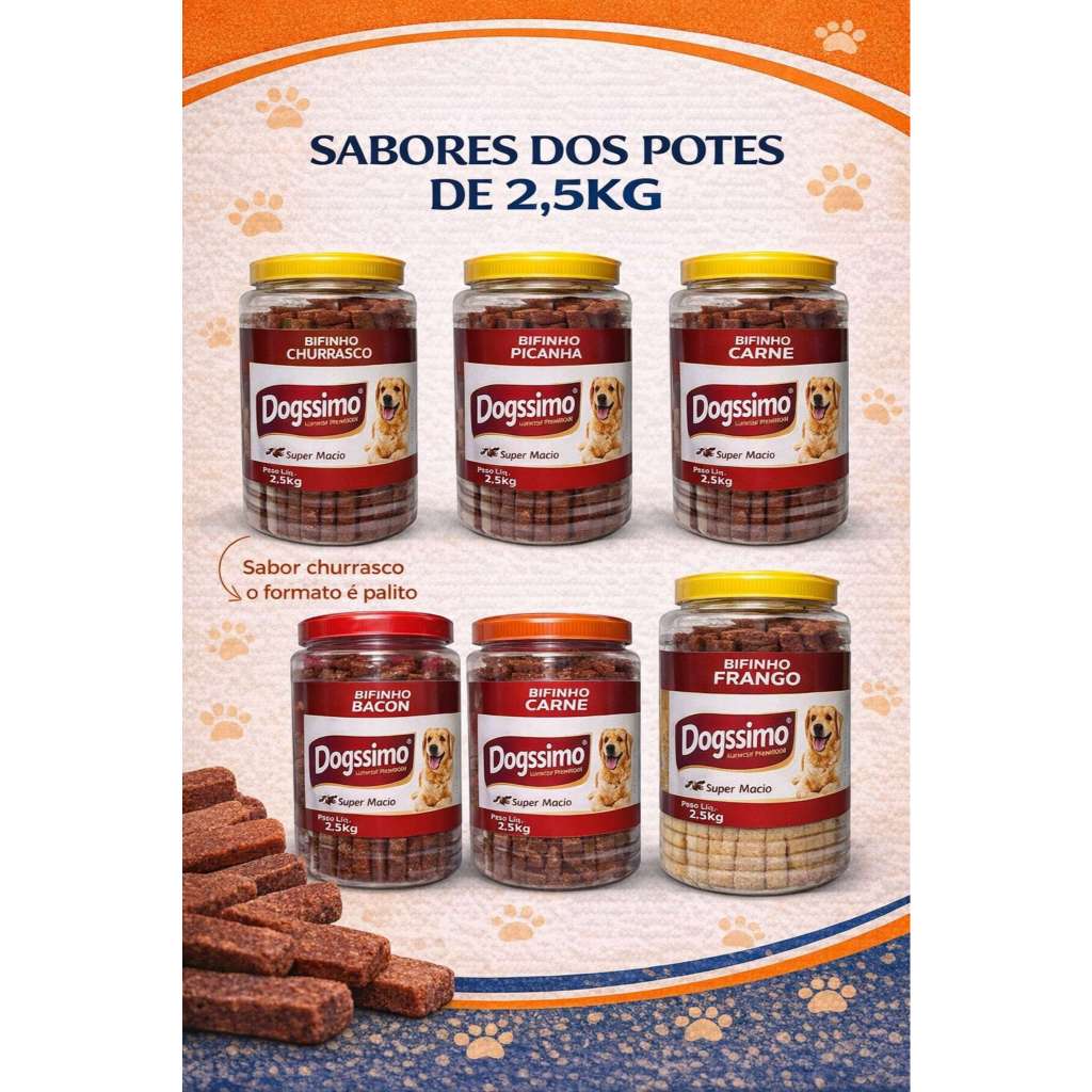 Petisco Dogssimo Bifinho 2,5Kg - Super Macio
