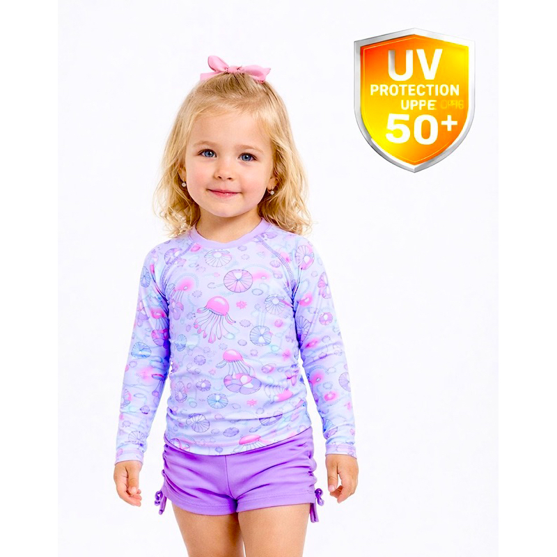 Conjunto UV Moda Praia Infantil Menina do 1 ao 4 anos em Oferta na Shopee