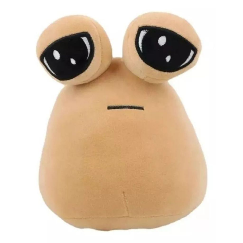 Brinquedo de Pelúcia Pou 22cm Boneco Decorativo Infantil Jogo