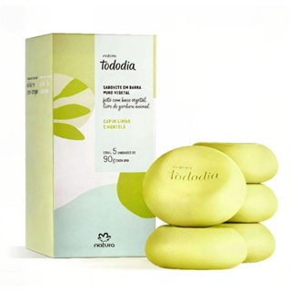 Sabonete em Barra Natura Todo Dia Capim Limão e Hortelã Puro Vegetal 450g em Oferta na Shopee