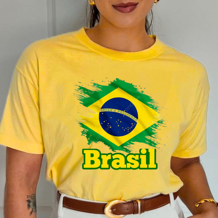 Camiseta amarela, Brasil, copa do mundo, Hexa, Campeão, Futebol, Jogos, cerveja, amigos, torcida (envio rápido)