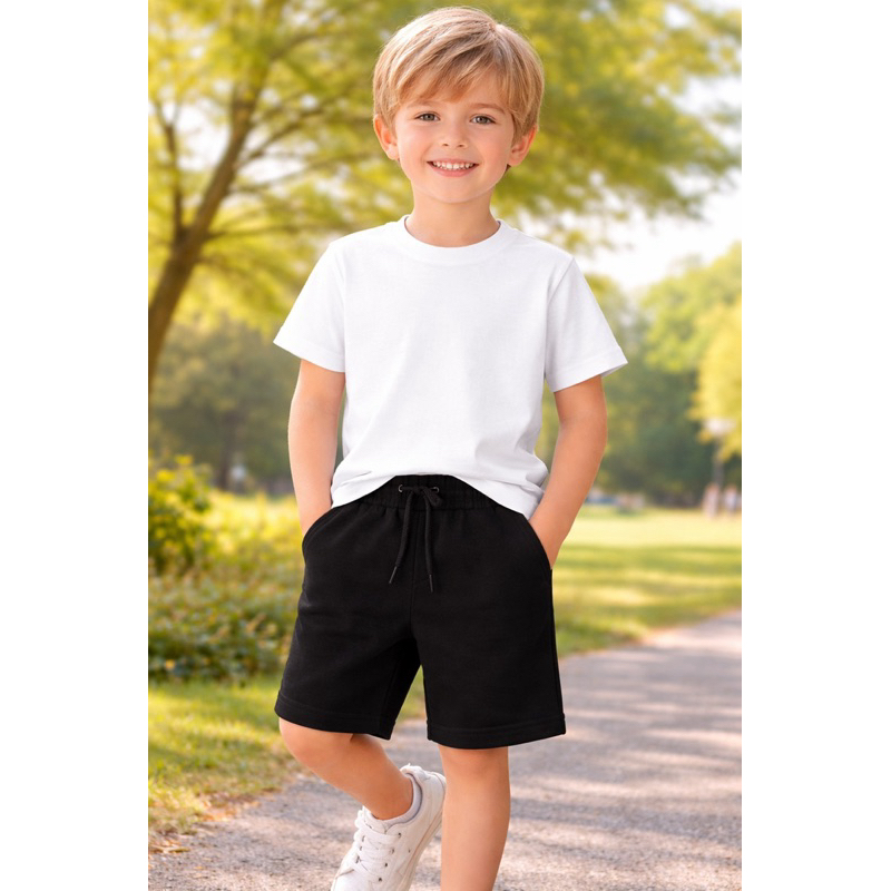 kit Infantil Camiseta e Bermuda Moletinho Lançamento Crianças