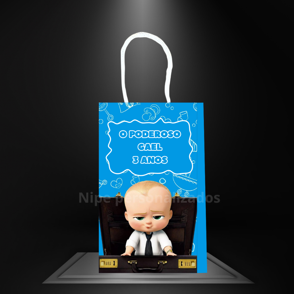 Sacolinha Poderoso Chefinho personalizada aniversario lembrancinha sacola surpresa ( PEGUE E MONTE )