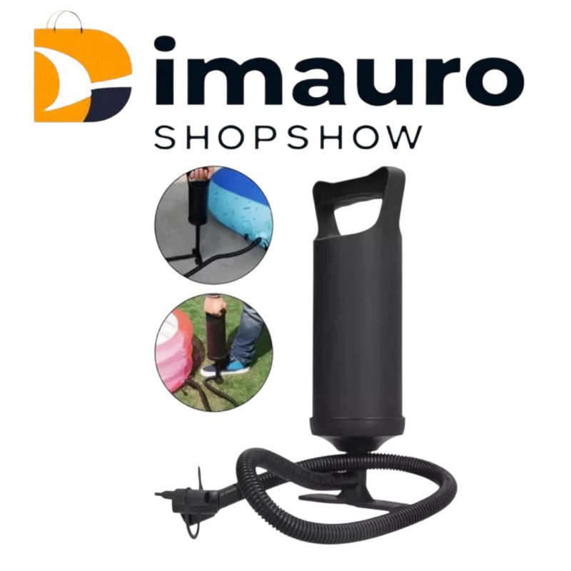 Bomba De Ar Manual Inflador Portátil Dia a Dia Para Colchão Piscina Boias 30 cm