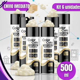06 Unidades Espuma Expansiva Poliuretano Profissional 500ml/310GR em Oferta na Shopee