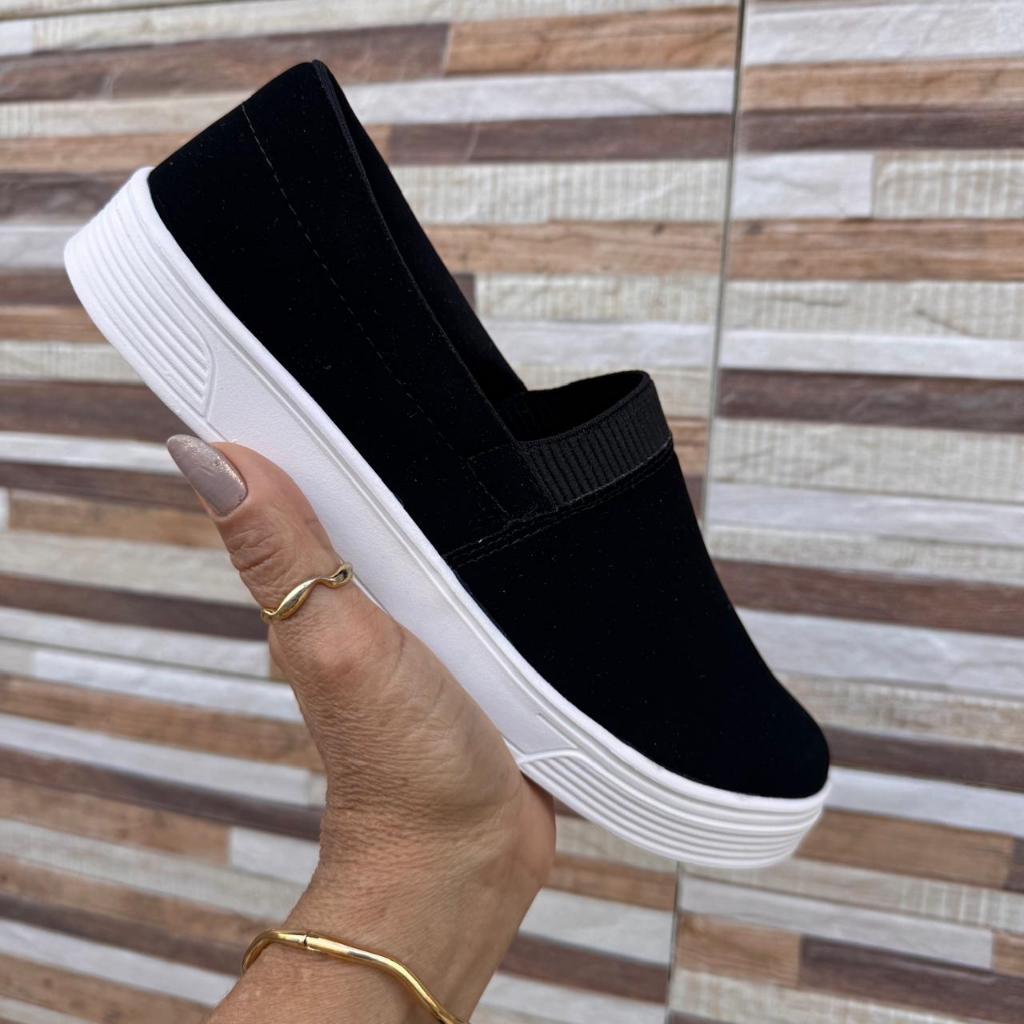 Tênis Sapatenis Sapatilha Slip On Feminino Casual | Confortável, Leve e Moderno para o Dia a Dia