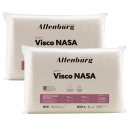 Kit 2 Travesseiros Altenburg Viscoelástico NASA Original Macio 46x66cm Anatômico