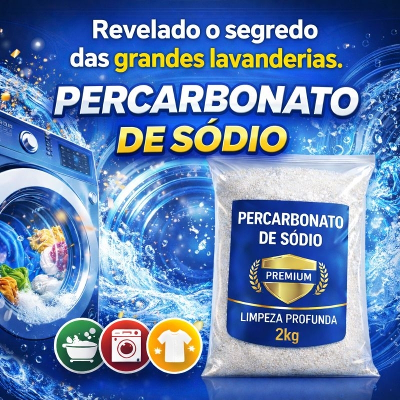 Percarbonato de Sódio 1 kg 100% Puro 250g 500g 1kg 2Kg Alvejante Sem Cloro Remove Manchas de Roupas em Oferta na Shopee