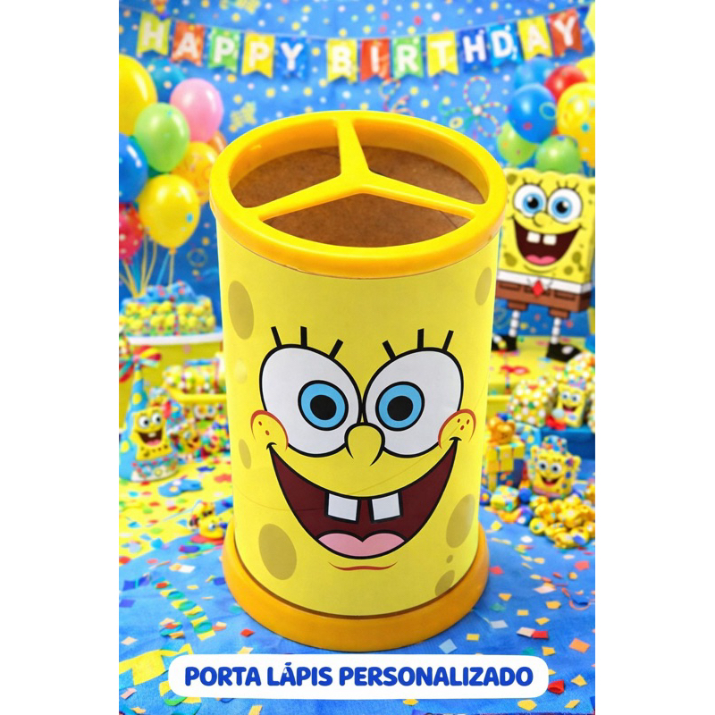 10 Porta Lápis Lembrancinha Personalizada Bob Esponja