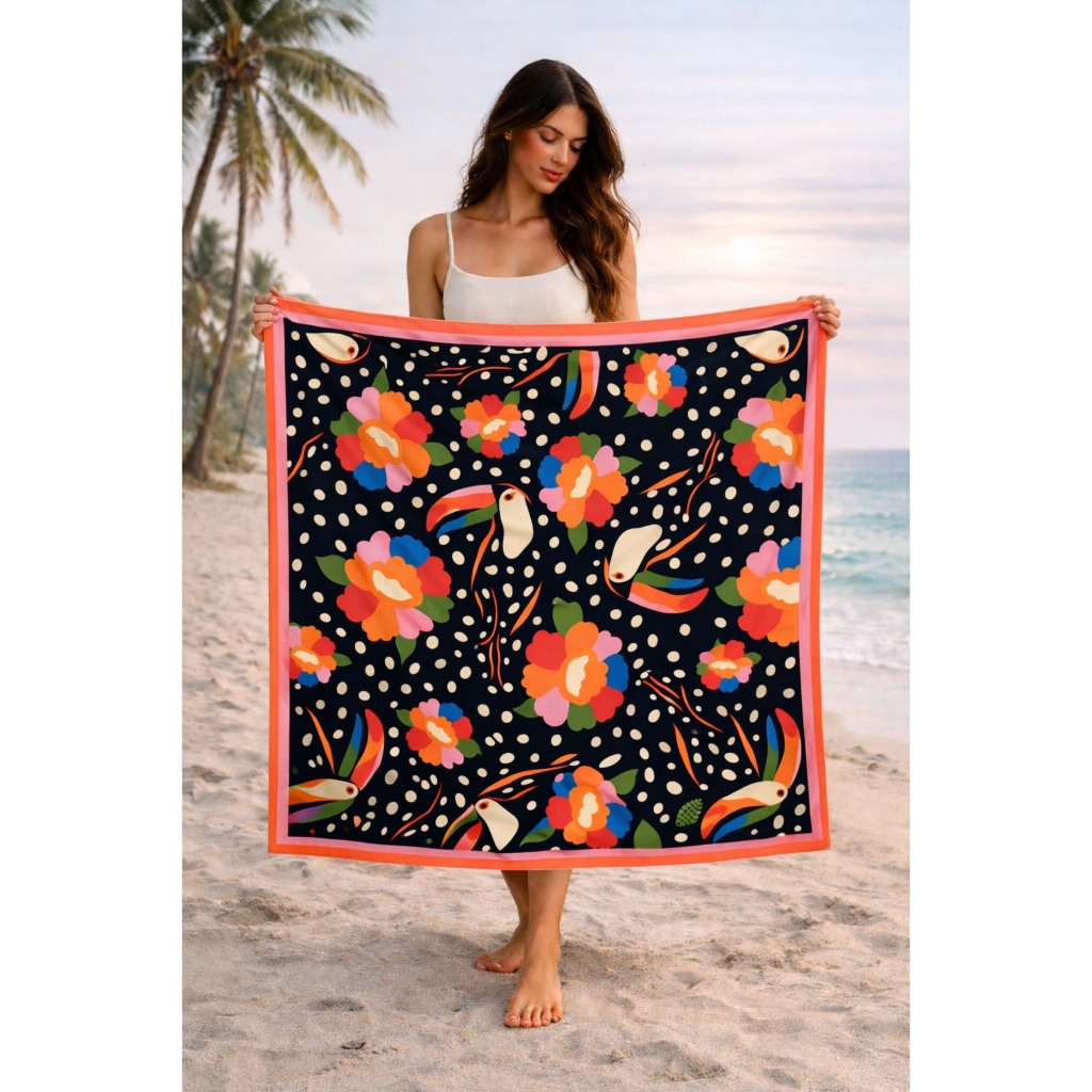 PAREÔ no Tecido Sedinha SEM ACABAMENTO, Ideal para Saída de Banho, Tecido PARA Canga