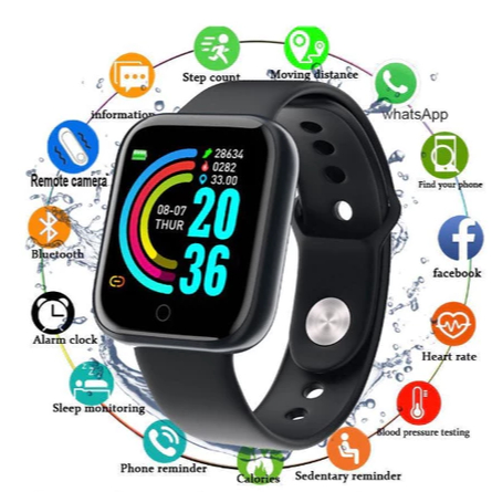 Relogio Smartwatch Smart Bracelet D20 Relógio inteligente para Android e IOS Esportivo Prova D'água Rastreador Monitoram