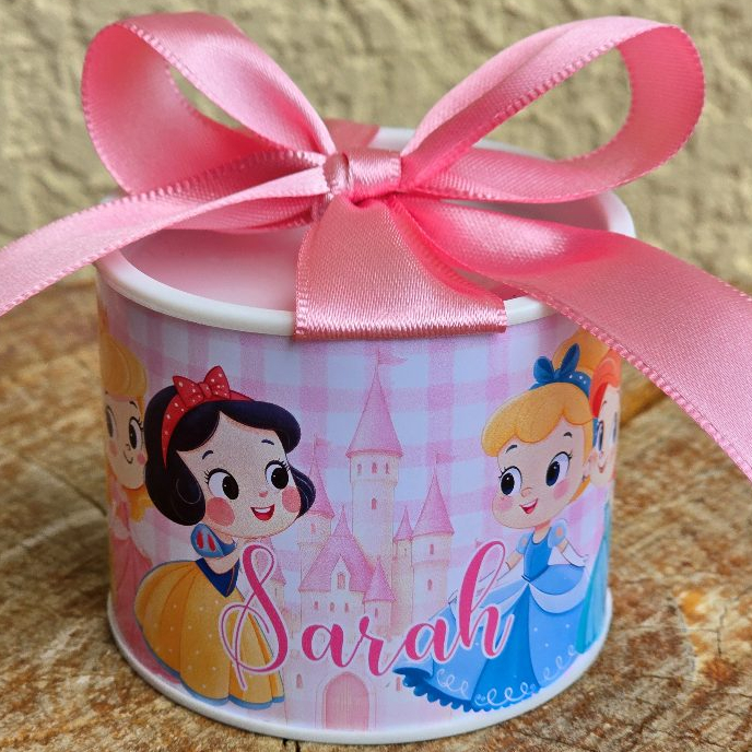 Kit Tubolatas Personalizadas PRINCESAS CUTE | Lembrancinha Maternidade | Aniversário | Chá de Bebê | 5x6 - Vários temas