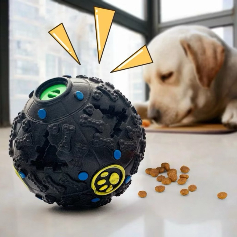 Bola Cachorro Petisco Interativa para Cães com Dispensador de Petiscos 7cm