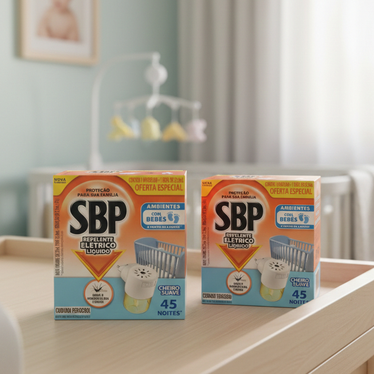 Repelente Sbp Refil Líquido 45 Noites Ambientes Com Bebes