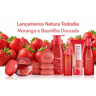 Lançamento Natura TodoDia Morango e Baunilha Dourada - Hidratante - Body Splash - Merengue [Lançamento 02/2026] em Oferta na Shopee