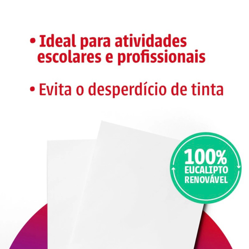 Papel Sulfite A4 CHAMEX Office 500 Folhas Impressão