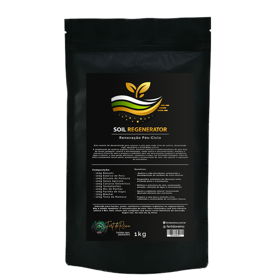 Soil Regenerator 1kg - Renovação Pós-Ciclo - Adubo Substrato Fertilizante Completo