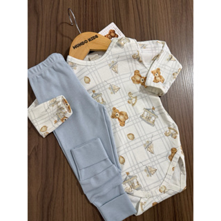 Conjunto Body e Calça Mini&Co Bebê Menino Coleção Nova em Oferta na Shopee