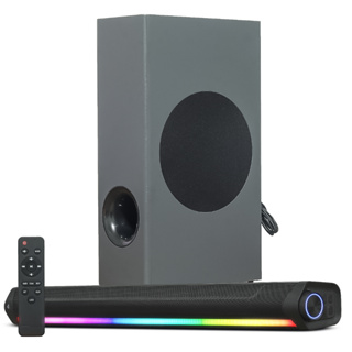 Home Theater Com Subwoofer Soundbar Bluetooth para Smart Tv Caixa De Som Rgb P2 Usb Original Knup em Oferta na Shopee