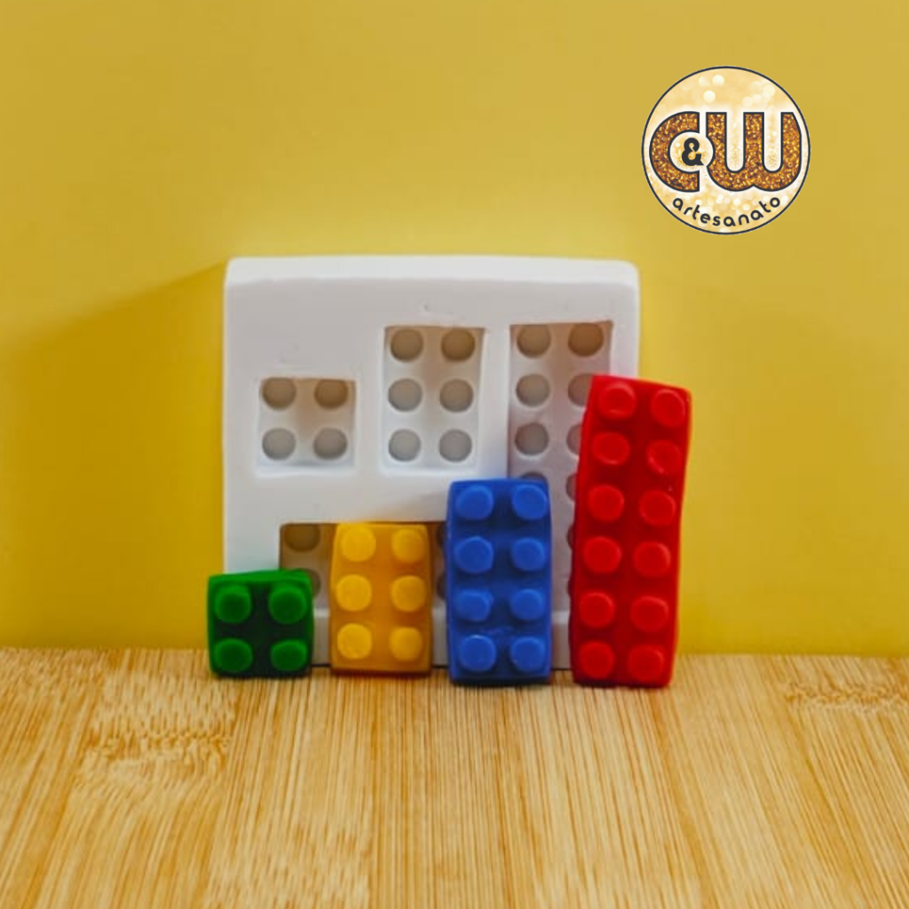 Molde Silicone Lego com 4 Brinquedo  Confeitaria e Artesanato - Festa em Oferta na Shopee