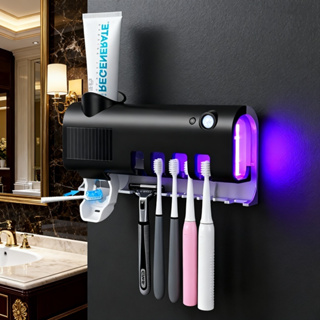 Aplicador Pasta De Dente Dispenser Porta Escovas Com Esterilizador Uv Promoção em Oferta na Shopee