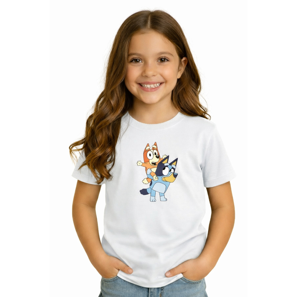 Camiseta Infantil Divertida Personagens Coloridos – Algodão Confortável | Várias Cores
