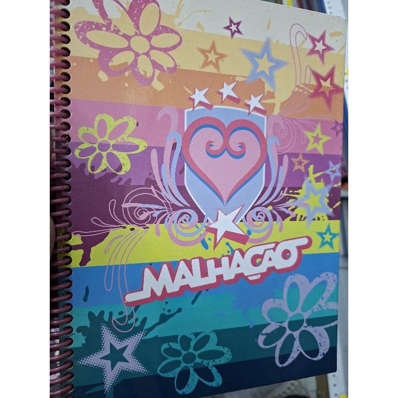Caderno grande Novela Malhação antigo vintage raro anos 2000