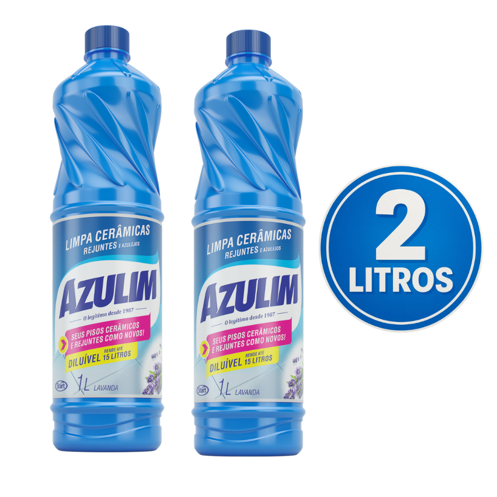 Kit com 2 Limpa Cerâmica Lavanda Azulim 1 litro