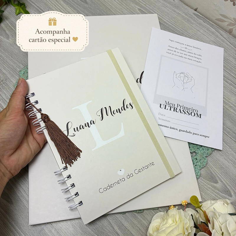 Pasta Gestante Personalizada Completa | Documentos, Ultrassom e Pulseirinha