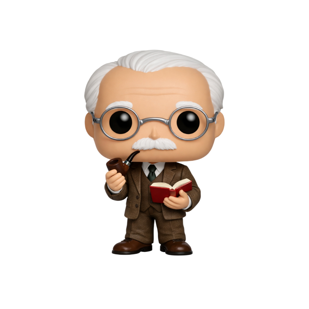 Carl Gustav Jung | Escultura Customizada | Boneco  Artesanal em Resina 3D  | BRINDE Caixa Exclusiva