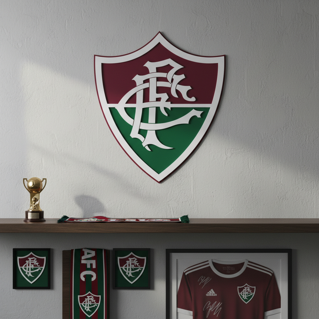 Escudo Fluminense - Em Alto Relevo - Escudo Fluminense de MDF