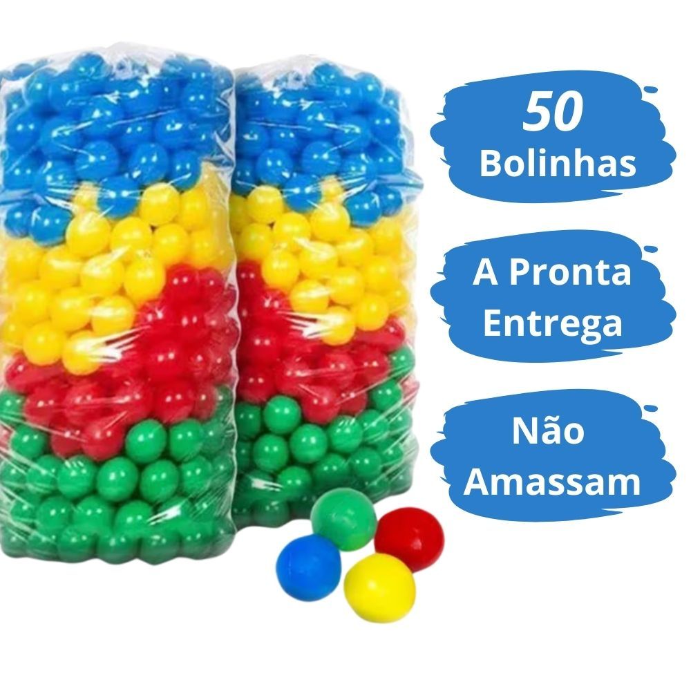 Imagem 50 Bolinhas de Piscina Infantil Coloridas Ideal para Piscininhas, barracas e cabanas Infantis Diversão Garantida