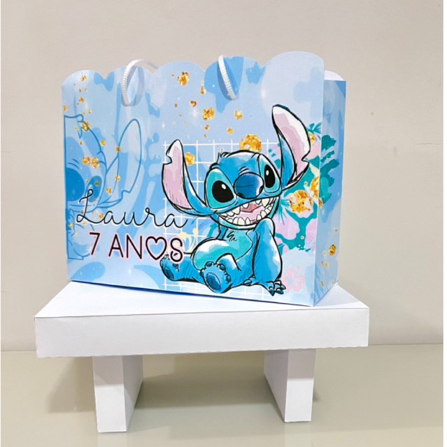 10 sacolinhas personalizadas pegue e monte Stitch/ lembrancinha Stitch/Stitch