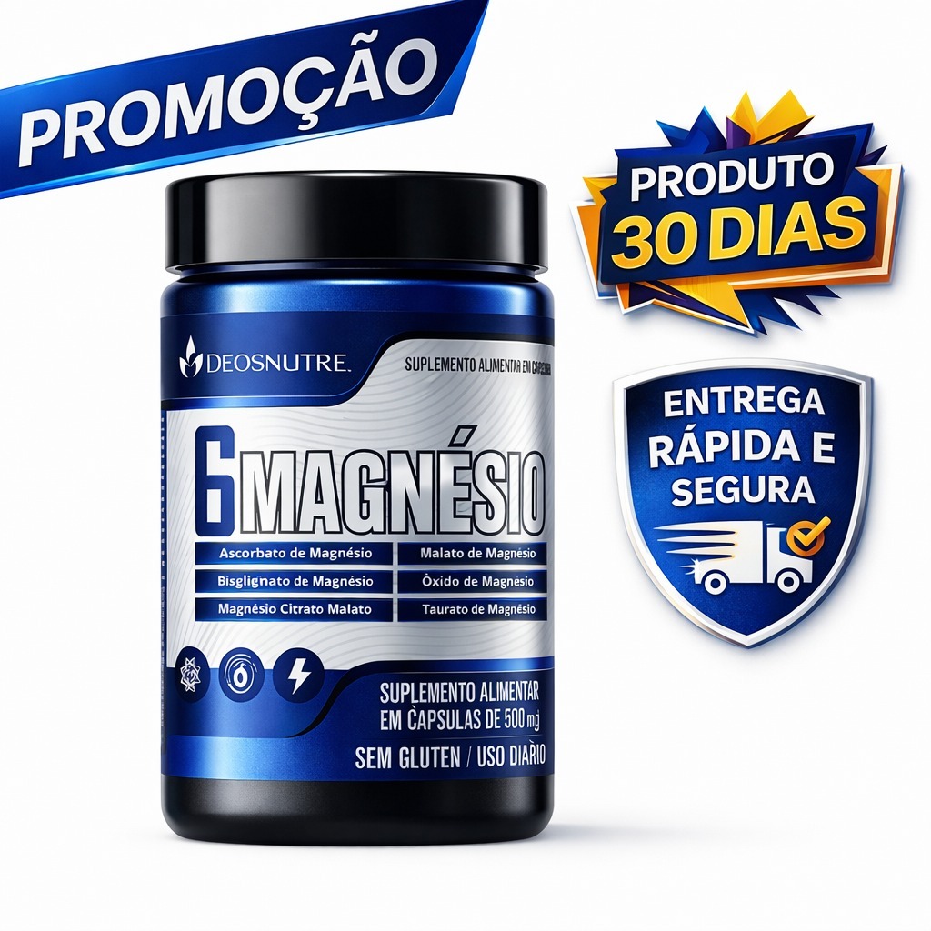 06 Magnésio ORIGINAL Ascorbato Bisglicinato Citrato Malato Óxido Taurato - ENVIO IMEDIATO em Oferta na Shopee