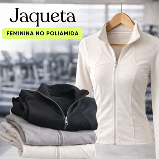 Jaqueta Esportiva Poliamida Feminina UV Dedal No Punho Zíper Frontal Manga Longa Confortável em Oferta na Shopee