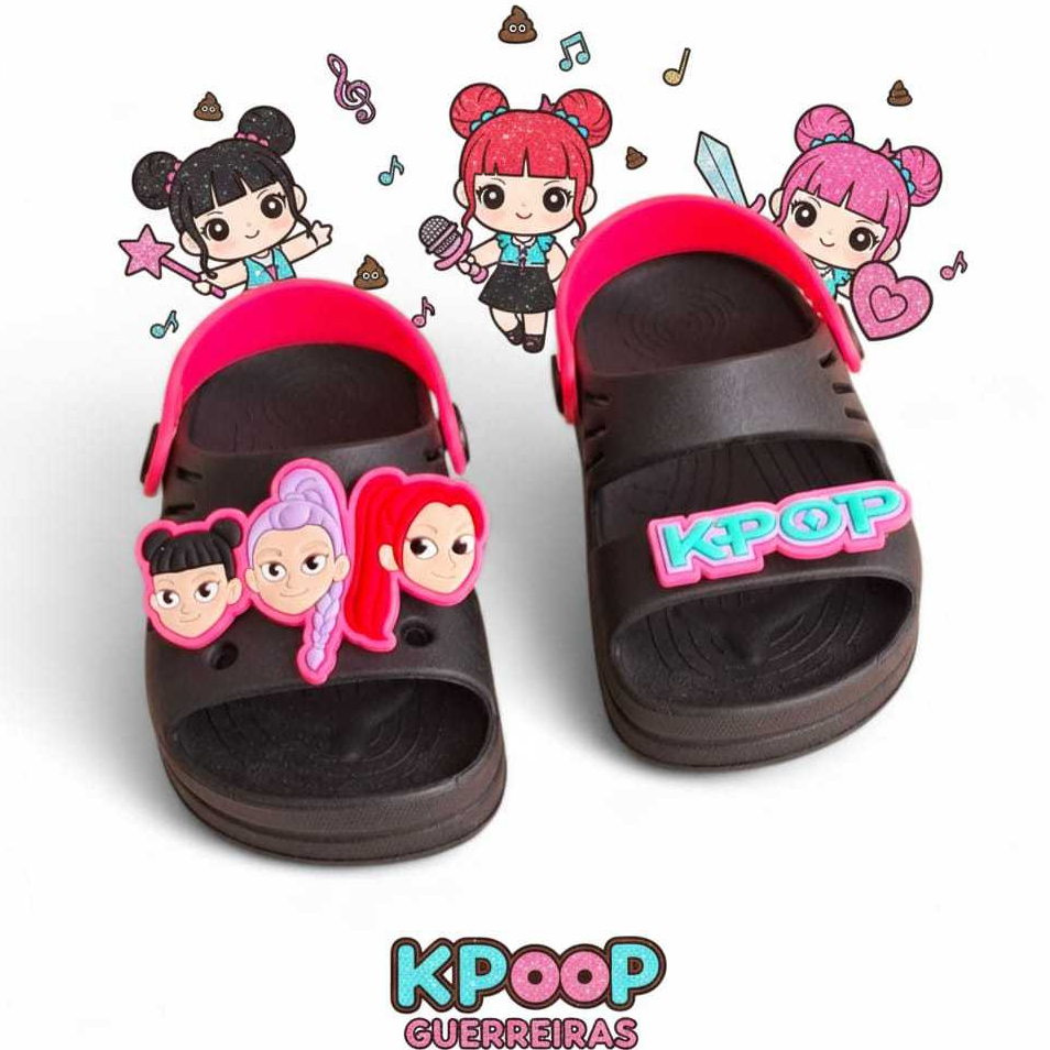Sandália Papete Infantil Menina Confortável K-Pop Antiderrapante em Oferta na Shopee