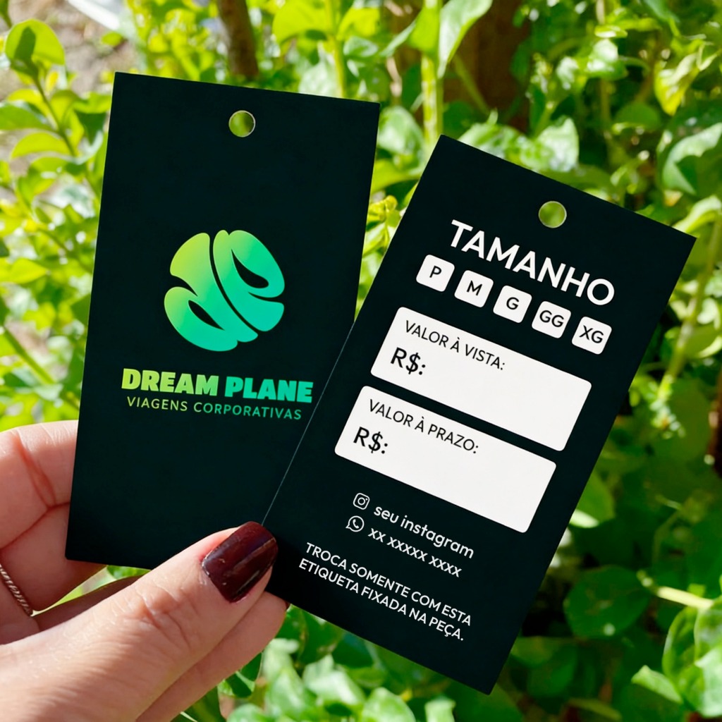 1000 Tags Personalizadas 300g - Etiquetas - Roupas e Acessórios em Oferta na Shopee