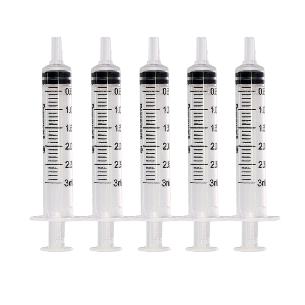 5x Seringa 3Ml Bico Luer Slip S/ Agulha - Descarpack