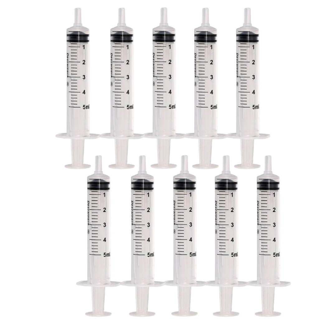 10x Seringa 5Ml Bico Luer Slip S/ Agulha - Descarpack