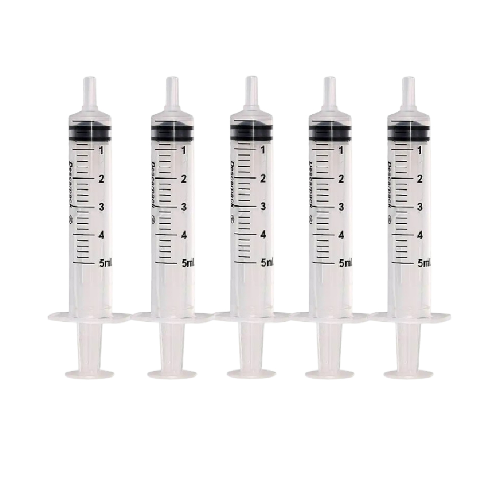 5x Seringa 5Ml Bico Luer Slip S/ Agulha - Descarpack
