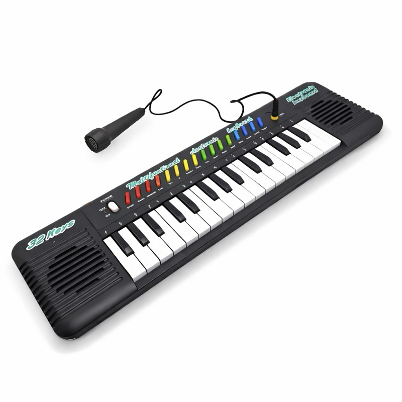 Teclado Piano Infantil Musical 32 Teclas com Microfone Brinquedo Educativo Musical