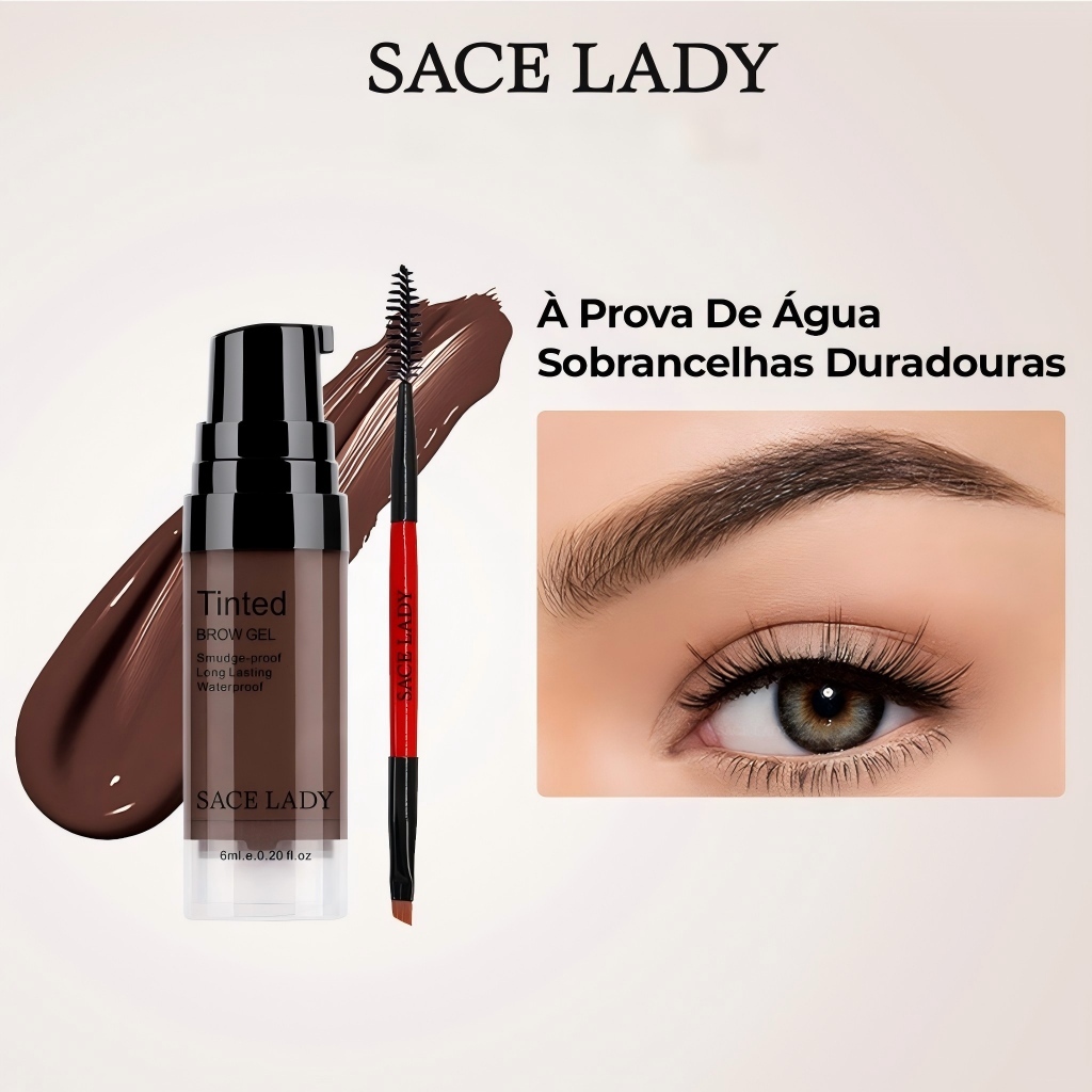 Tintura Sobrancelhas SACE LADY Lápis de sobrancelhas em gel À prova d'água e de longa duração em Oferta na Shopee