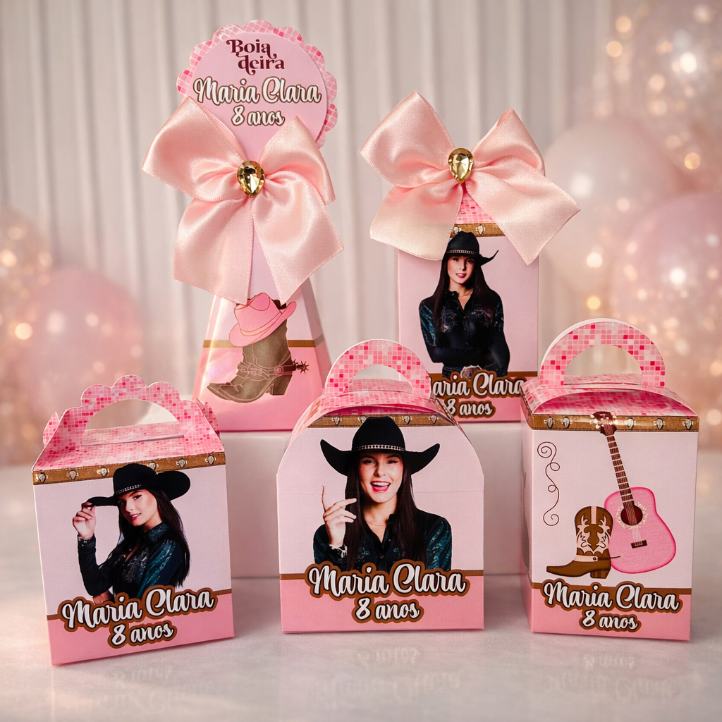 Kit 50 Caixas Ana Castela Boiadeira Personalizada + BRINDE /Lembrancinha de Festa /Aniversário